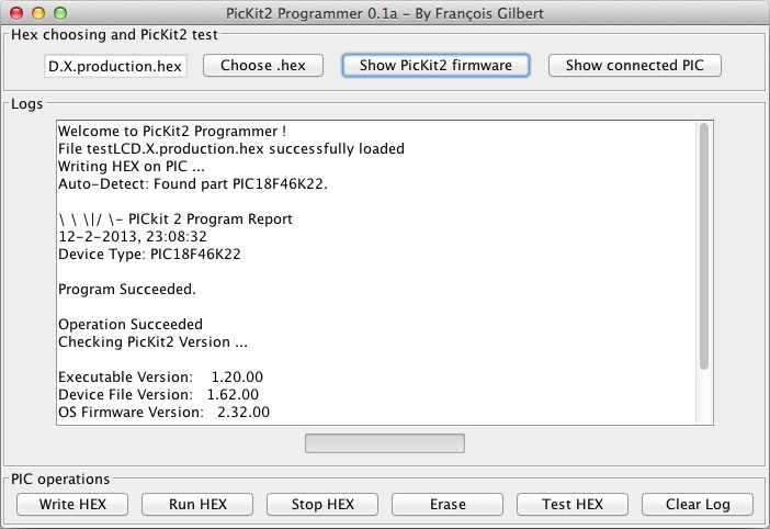 PICkit2 GUI (OSX)