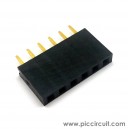 Pin Socket (2.54mm, Straight, 1x6 Way)
