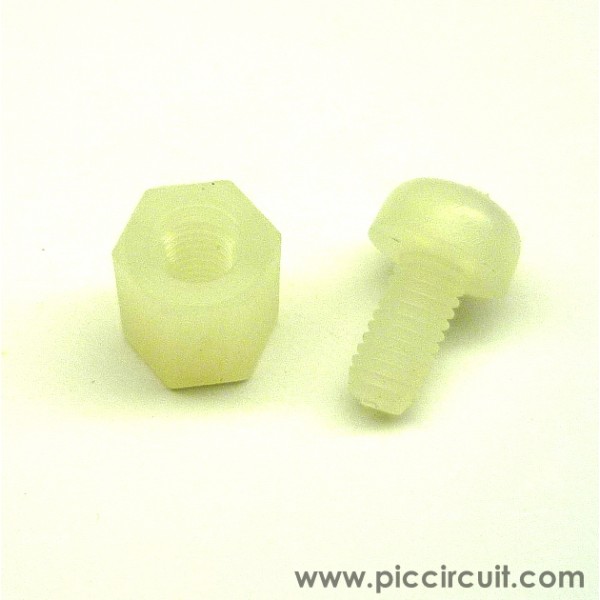 Plastic Screw & Spacer (Spacer L6mm)