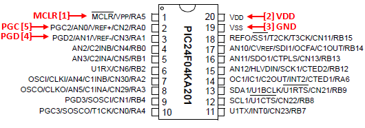 PIC24 Series ICSP Wiring Diagram