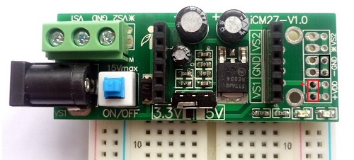 iCM27 with breadboard iCM27 with breadboard