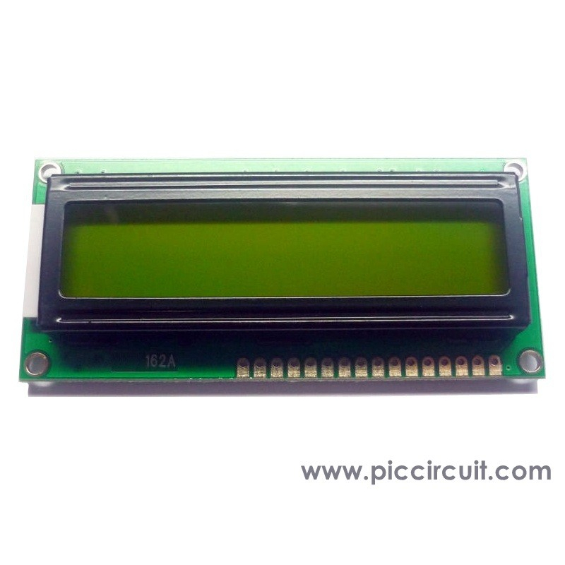 2x16 LCD Display (Yellow Backlight)