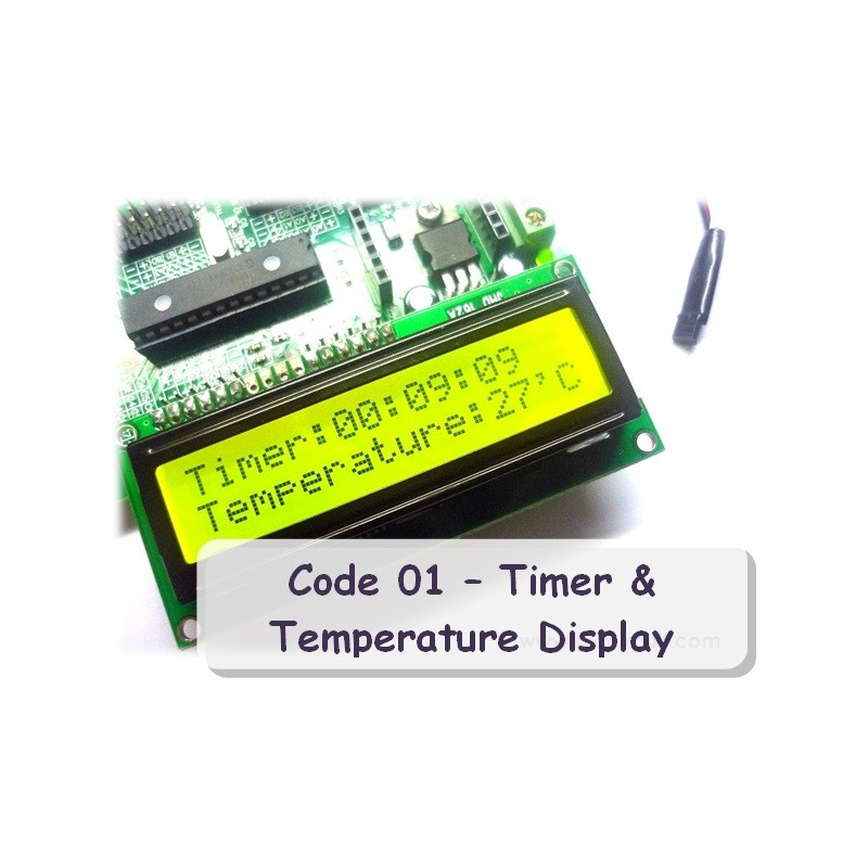 Code 01 - Timer & Temperature Display
