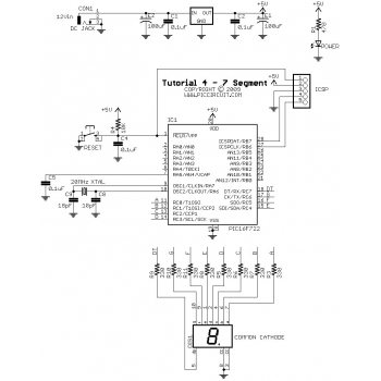 Tutorial 4 - 7 Segment Demo Schematic