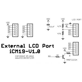 iCM19 - External LCD Port Schematic
