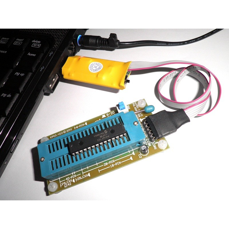 iCP02 - USB Microchip PIC Programmer (3.3V/5.0V, with ICSP & PICkit 2)