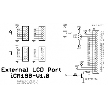 iCM19B - External LCD Port Schematic