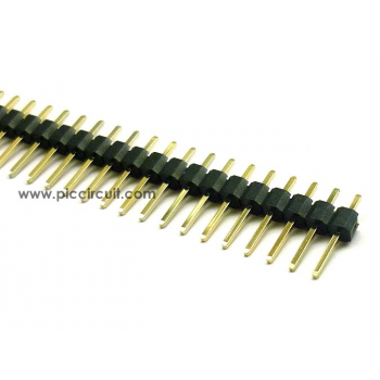 Pin Header (2.54mm, Straight, 1x40 Way, A:6mm)