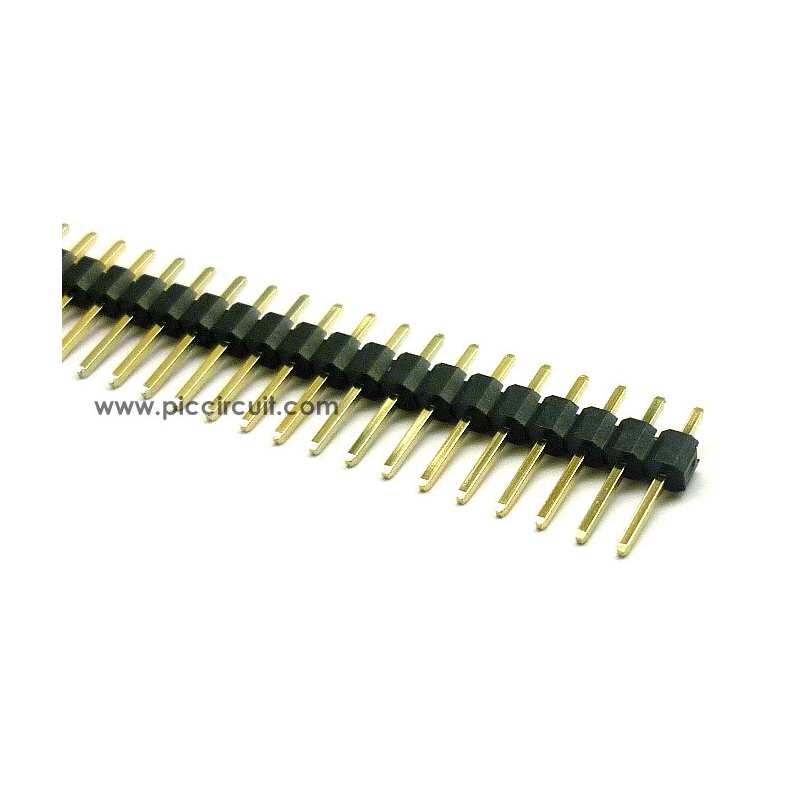 Pin Header (2.54mm, Straight, 1x40 Way, A:6mm)