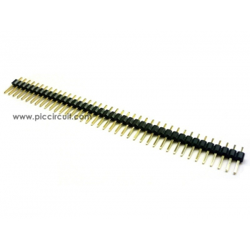 Pin Header (2.54mm, Straight, 1x40 Way, A:6mm)