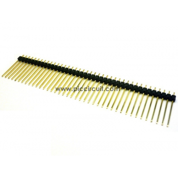 Pin Header (2.54mm, Straight, 1x40 Way, A:17mm)