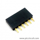 Pin Socket (2.54mm, Straight, 1x6 Way)