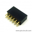 Pin Socket (2.54mm, Straight, 2x6 Way)