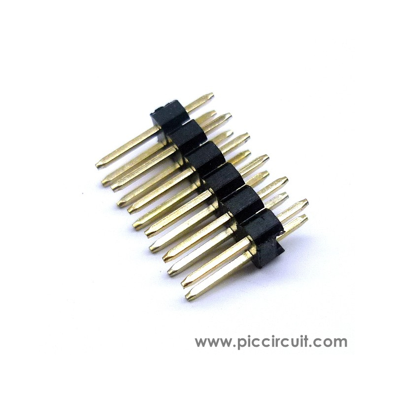 Pin Header (2.54mm, Straight, 2x6 Way, A:6mm)
