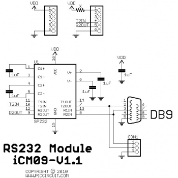 iCM09 - RS232 Module Schematic