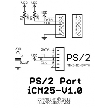 iCM25 - PS/2 Port Schematic