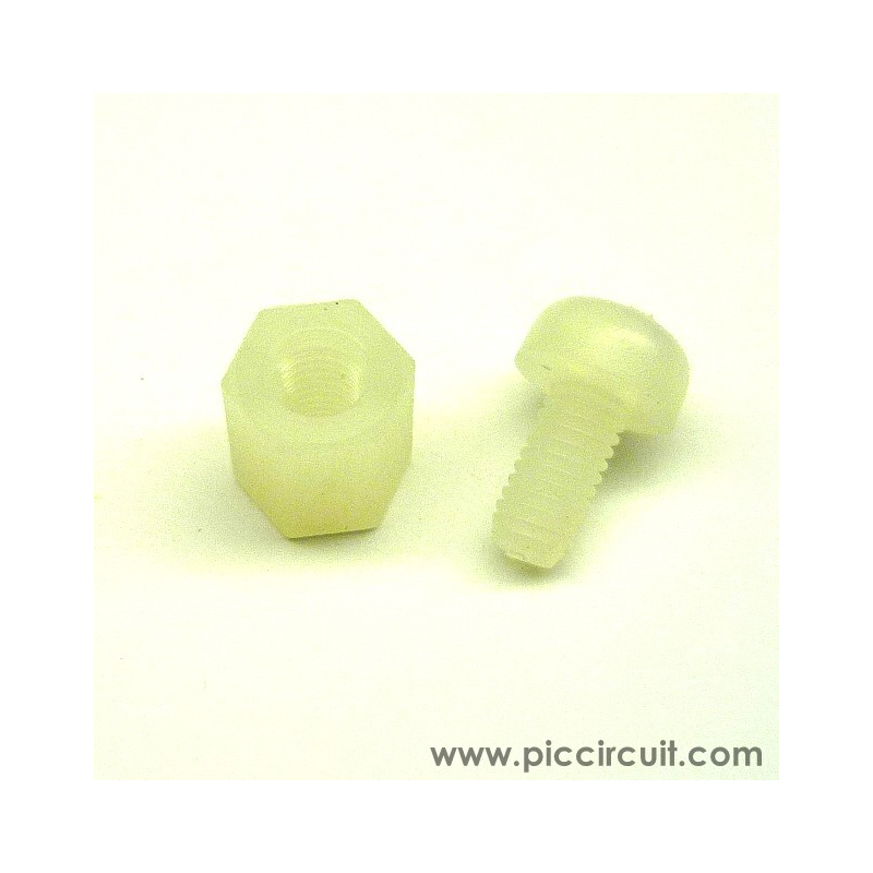 Plastic Screw & Spacer (Spacer L:6mm)