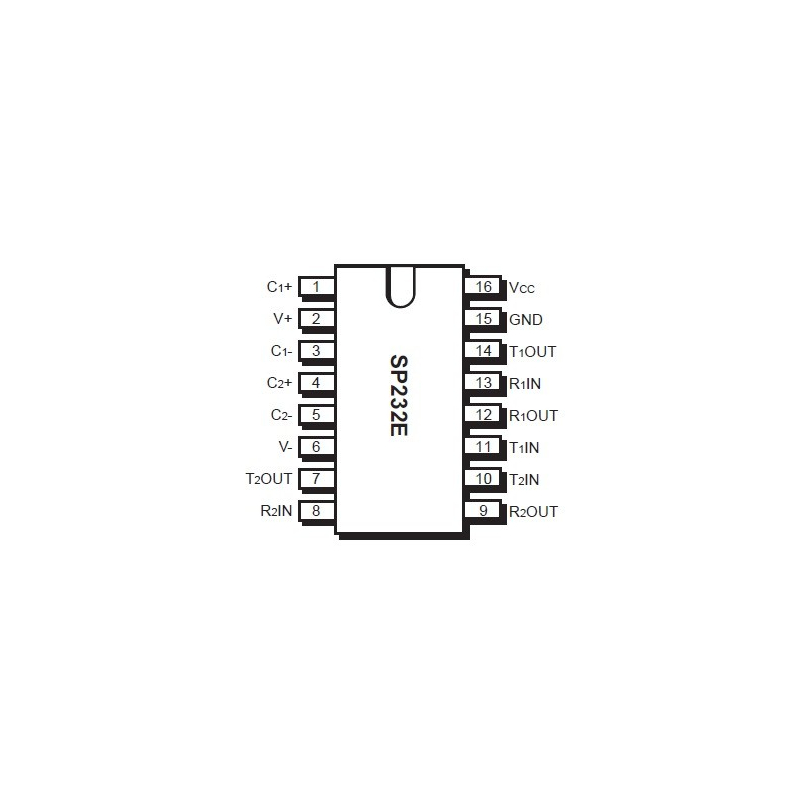 SP232EEP (RS232 Driver, PDIP-16)