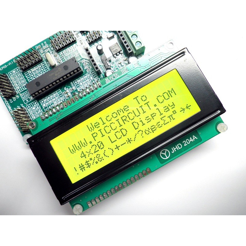 4x20 LCD Display (Yellow Backlight)
