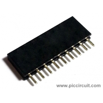 Pin Socket (2.54mm, Straight, 1x9 Way)