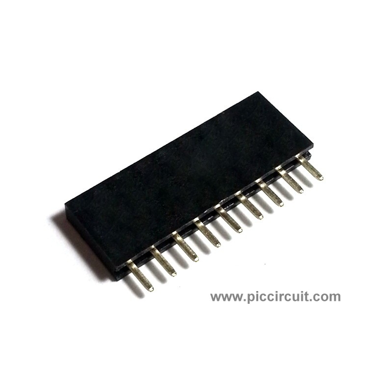 Pin Socket (2.54mm, Straight, 1x9 Way)