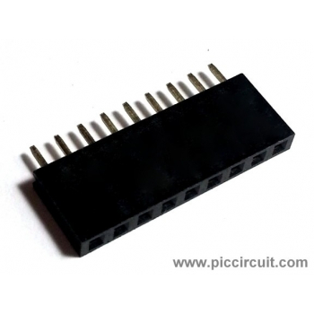 Pin Socket (2.54mm, Straight, 1x9 Way)