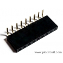Pin Socket (2.54mm, Right Angle, 1x9 Way)