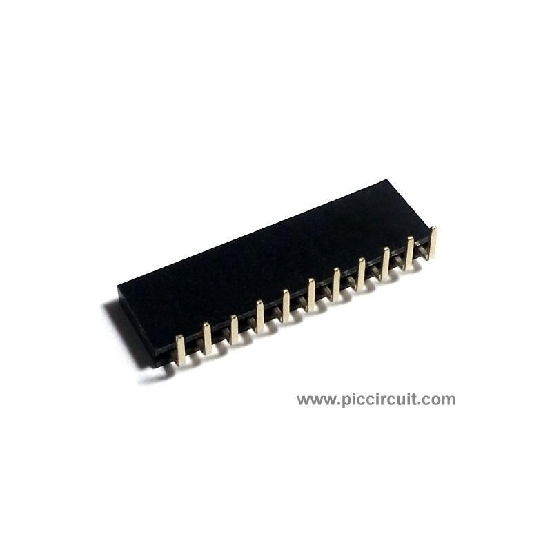 Pin Socket (2.54mm, Right Angle, 1x11 Way)