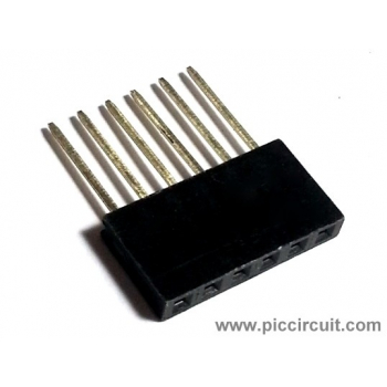 Pin Socket (2.54mm, Straight, 1x6 Way)