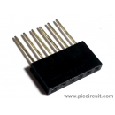 Pin Socket (2.54mm, Straight, 1x6 Way)