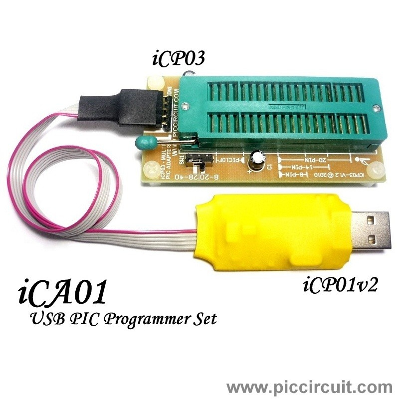 iCA01 - USB PIC Programmer Set (with iCP01v2)