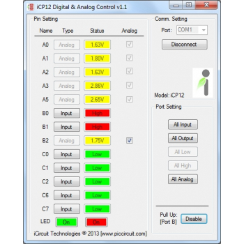 Software 01 - ioControl (Digital Control & Analog Reading) v1.1