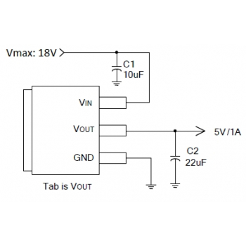 AP1117E50G-13 (5V/1A Low Dropout Positive Regulator, SOT-223)