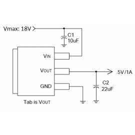 AP1117E50G-13 (5V/1A Low Dropout Positive Regulator, SOT-223)