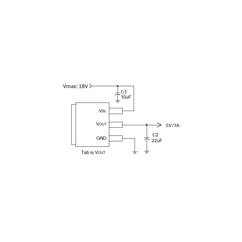 AP1117E50G-13 (5V/1A Low Dropout Positive Regulator, SOT-223)