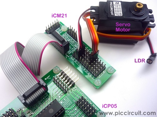 iCM21 with Servo Motor & LDR Sensor